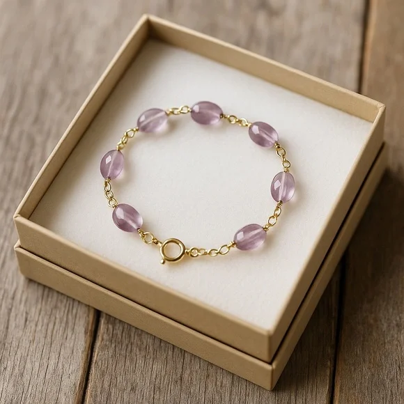 Amethyst Beaded Baby / child Anklet- custom made